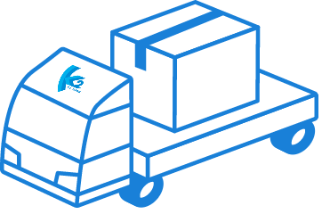 大型商品を配送するトラックのイラスト